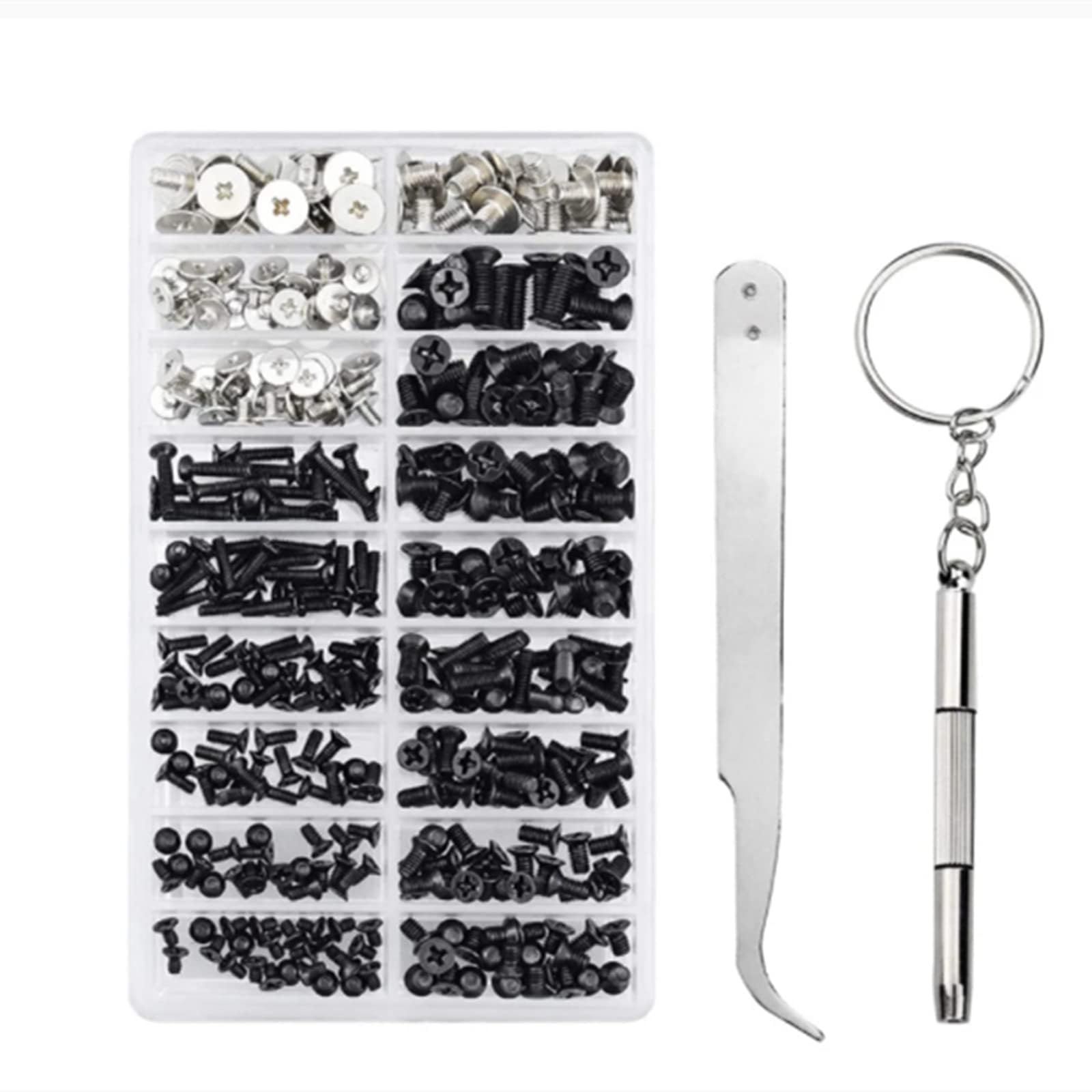 人気商品 YINKE PC ネジセット M2 M2.5 M3 ノートPC用ネジ HDD M.2 SSD 固定用平 ラップトップ スクリューセット 収納ケース付き 355本入り