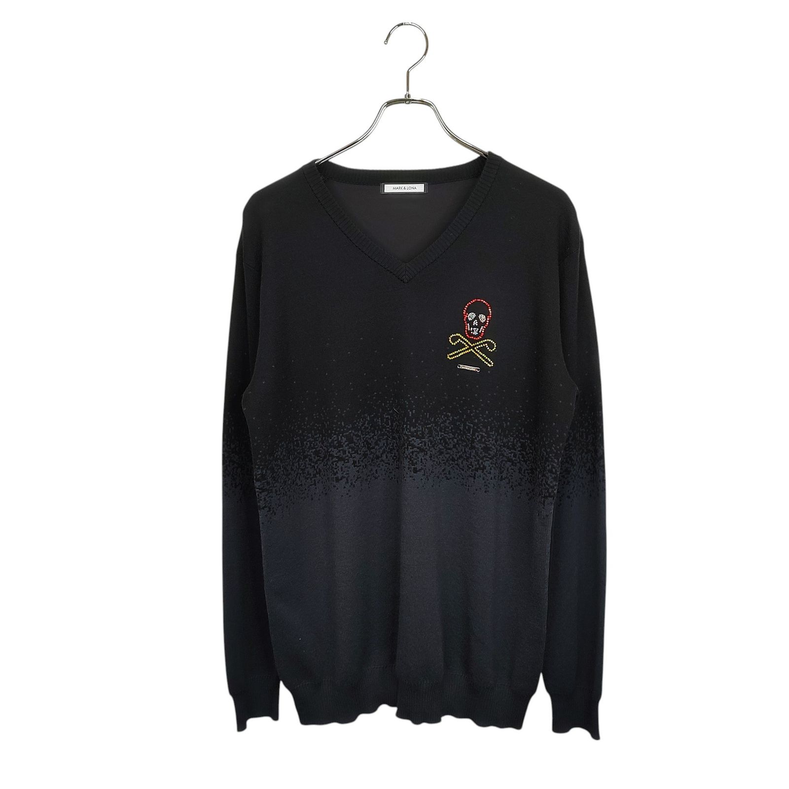 MARK＆LONA マークアンドロナ ゴルフ 20AW グラデーション Vネックニット MLM-0C-AB01 50 ブラック
