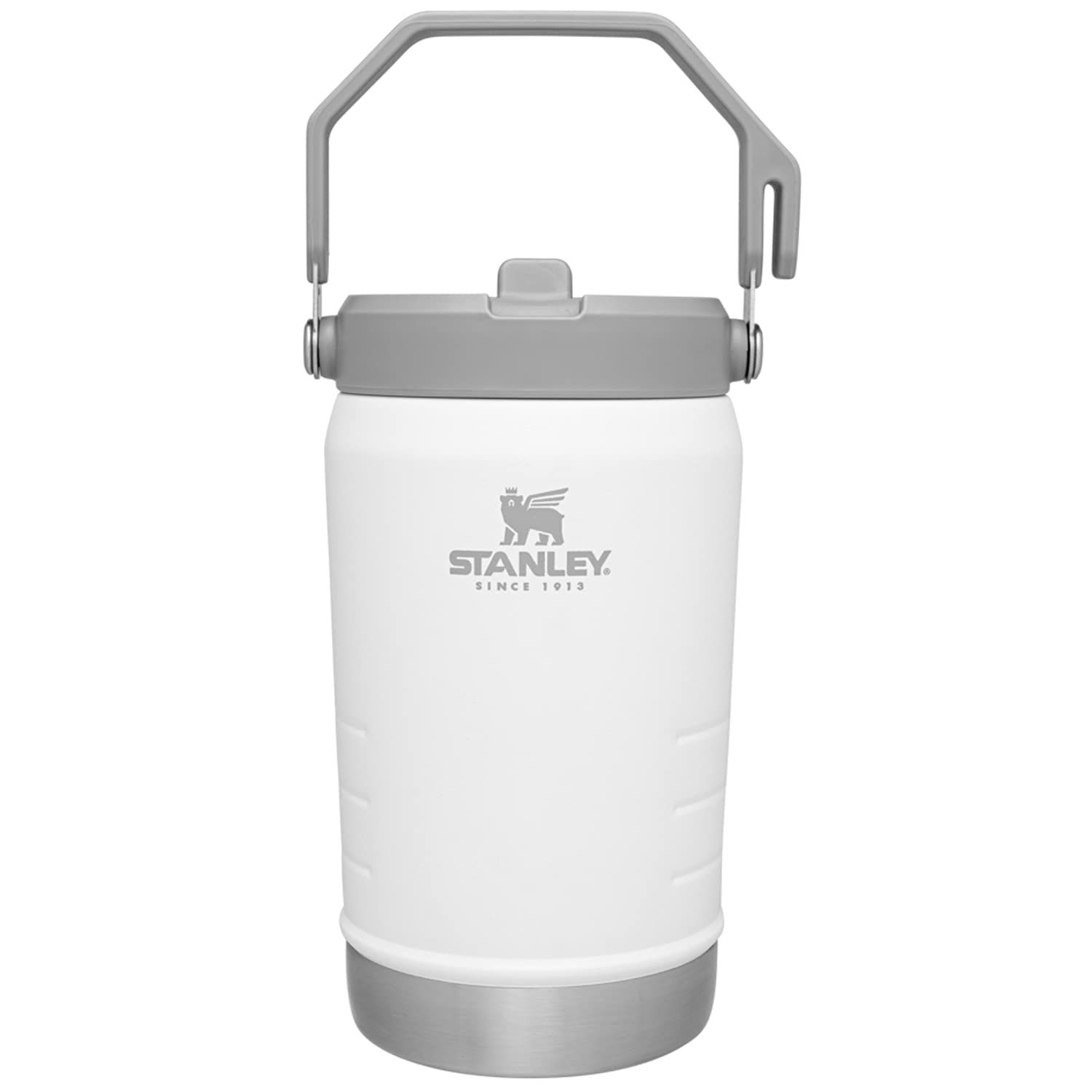 STANLEY スタンレー アイスフローフリップストロー 真空ジャグ 1.1L ホワイト 氷入れ アイスペール アイスコンテナ 保冷 ストロー 直飲み 大容量 スポーツ アウトドア 蓋つき 水筒 ステンレスボトル 食洗器対応 保証 日本正規品 ホワイト