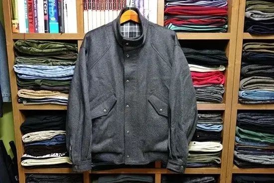 IF ELSE オーバーサイズ ブルゾン ウール ジャケット グレー L サイズ