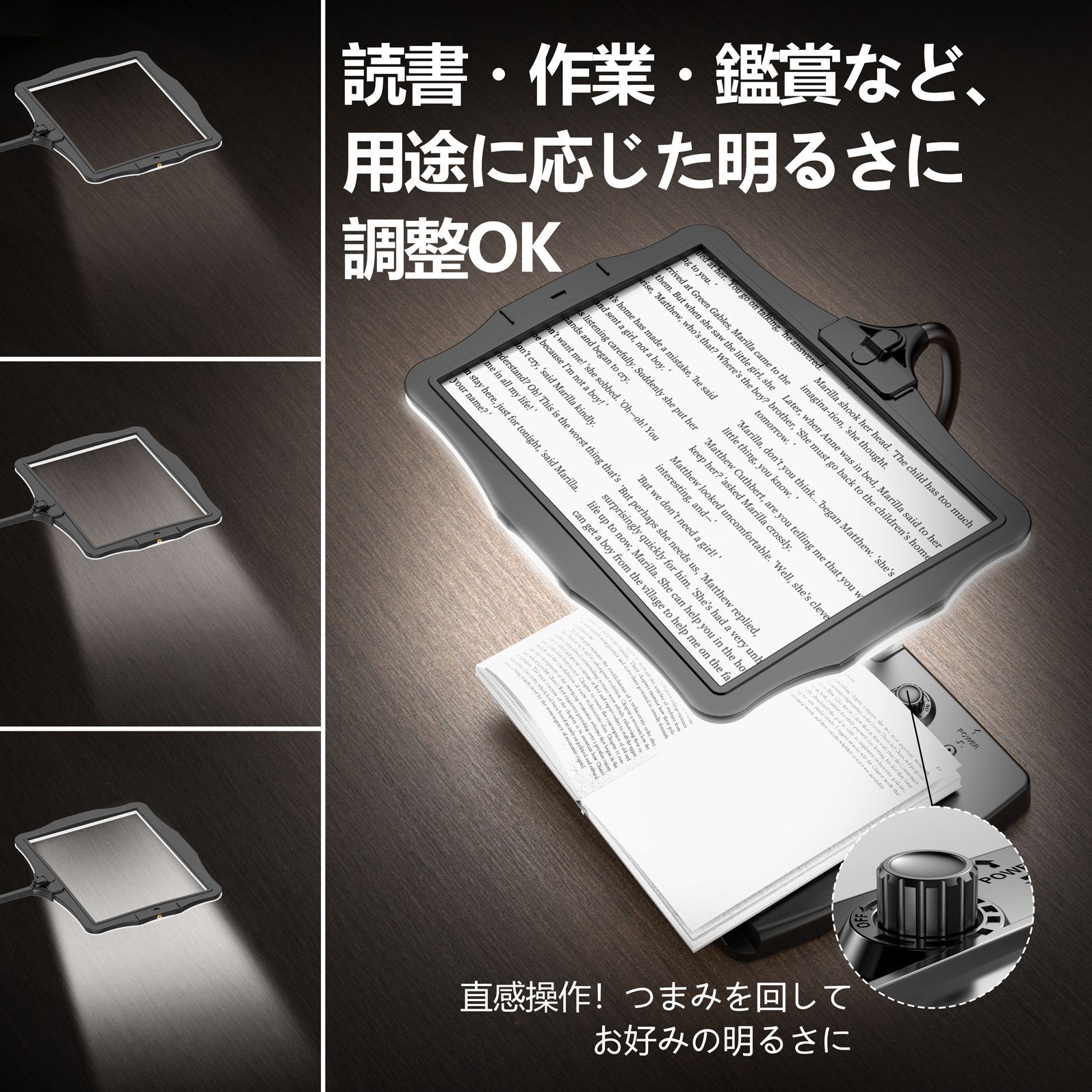 CRiCO【拡大鏡 A4サイズ】読書ルーペ 軽量 フィネルレンズ 拡大