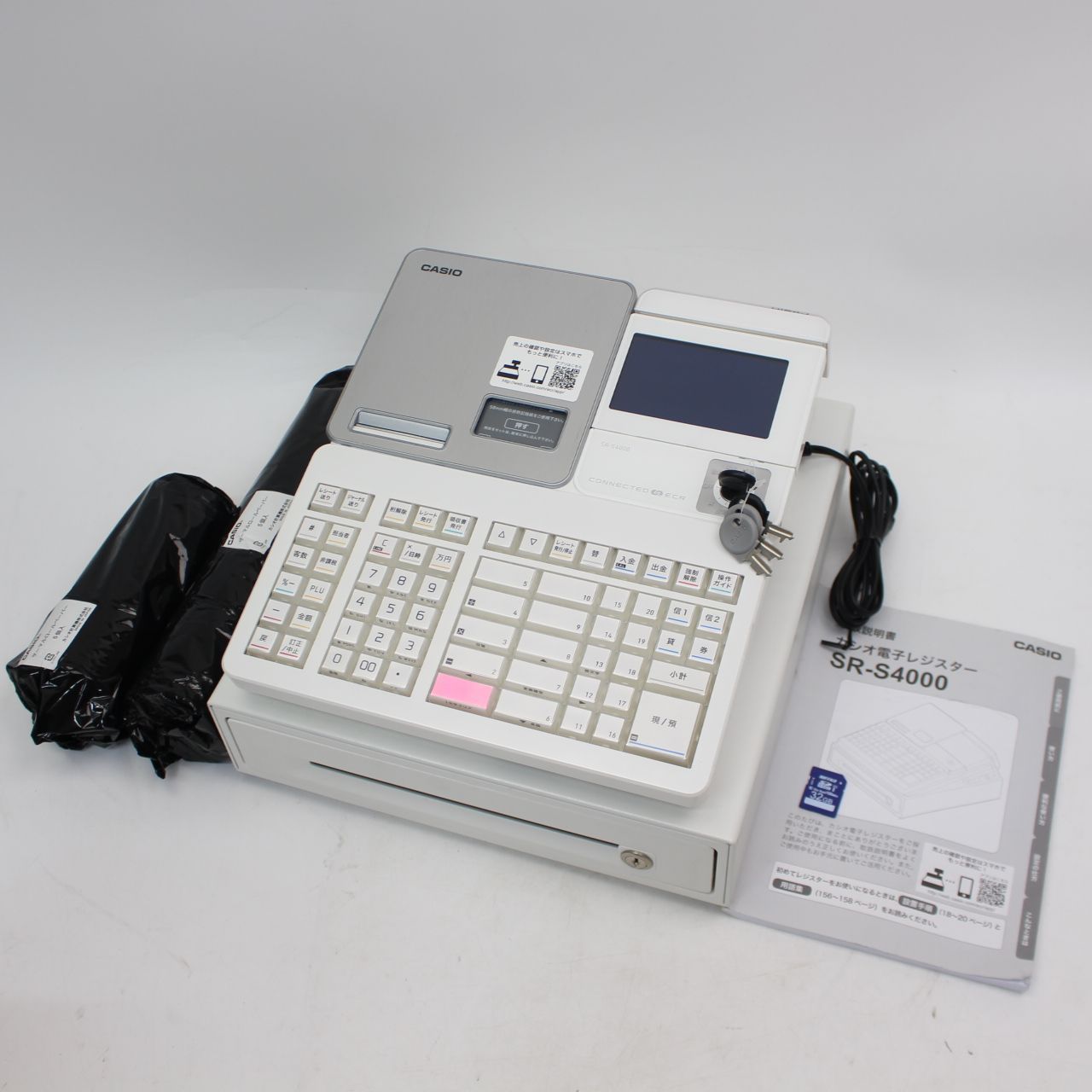 美品　動作ok 迅速配送！　CASIO　レジスター SR-S4000-20SWE SR-S4000-EX | Bluetoothレジスター | 電子レジスター | CASIO