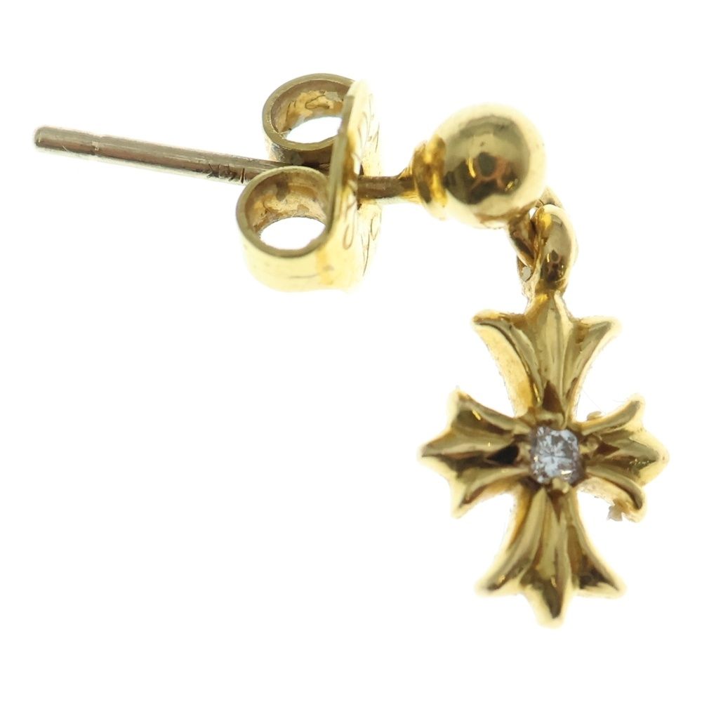 CHROME HEARTS クロムハーツ 22 K TNY E CH PLS 1 DIA タイニーE CHプラス ドロップピアス 1ダイヤ ゴールド BCA 024