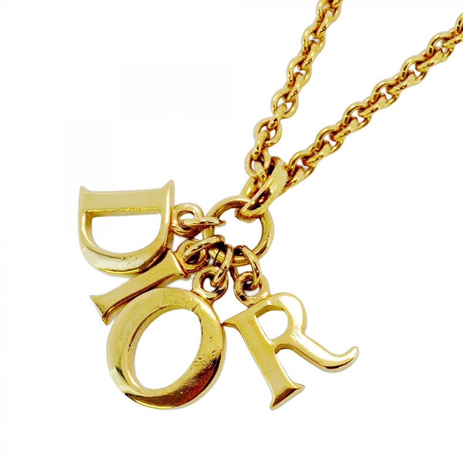 クリスチャン ディオール Christian Dior クリスチャンディオール ネックレス ディオール GPメッキ ゴールドレディース