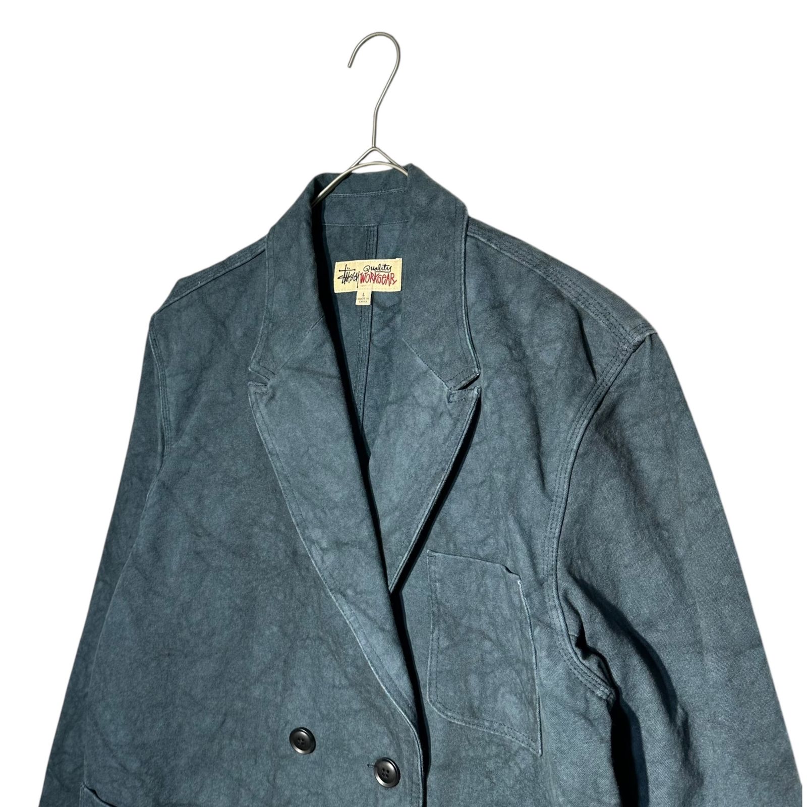 STUSSY(ステューシー) CANVAS DOUBLE BREASTED JACKET キャンバス 
