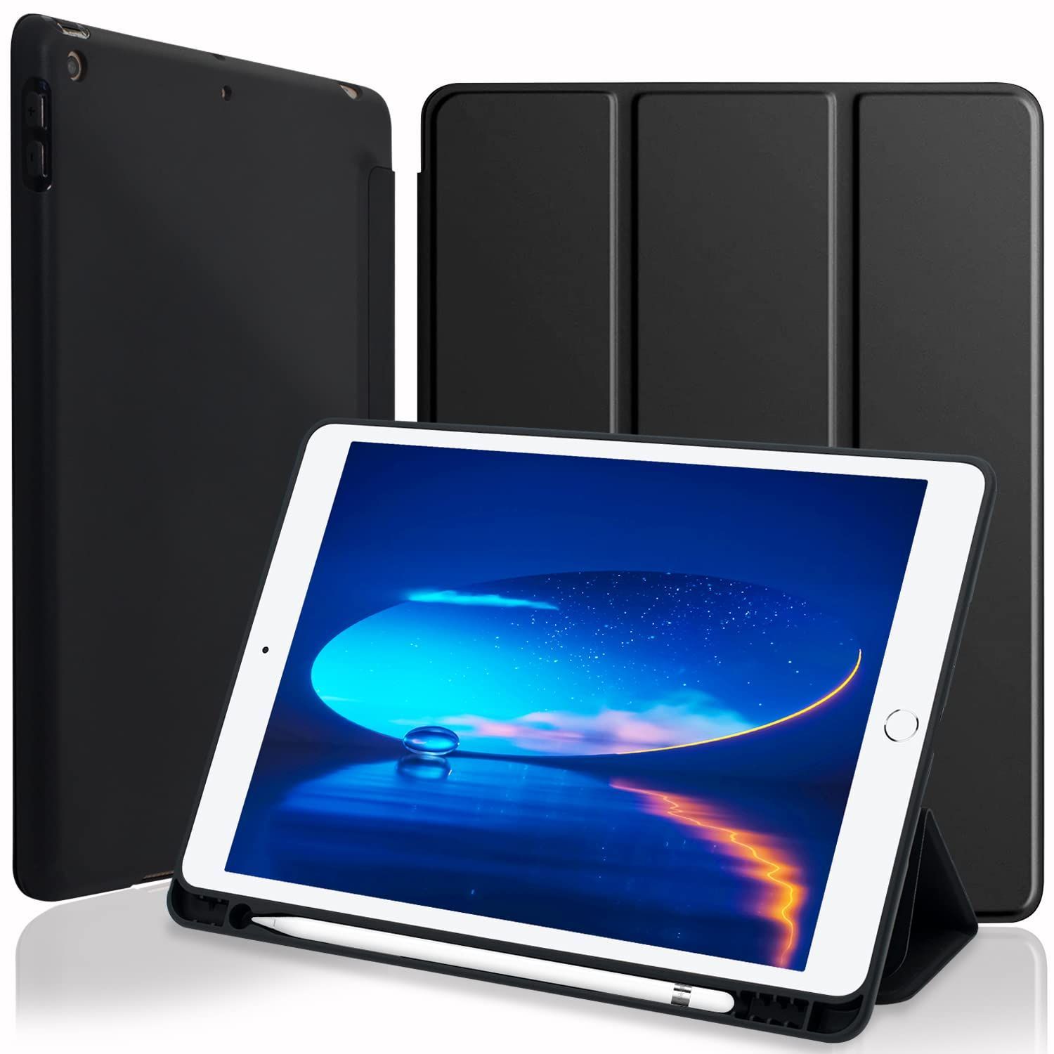 2021 2020 iPad 10.2インチ ケース 三つ折り ケース 軽量 薄型 カバー 