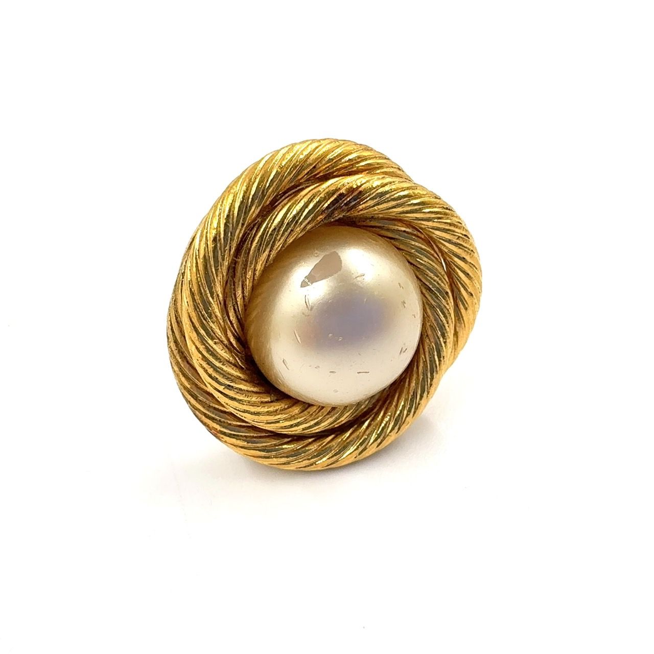CHANEL ゴールドメッキ パール ピアス CHANEL シャネル パール イヤリング ゴールド メッキ レディース