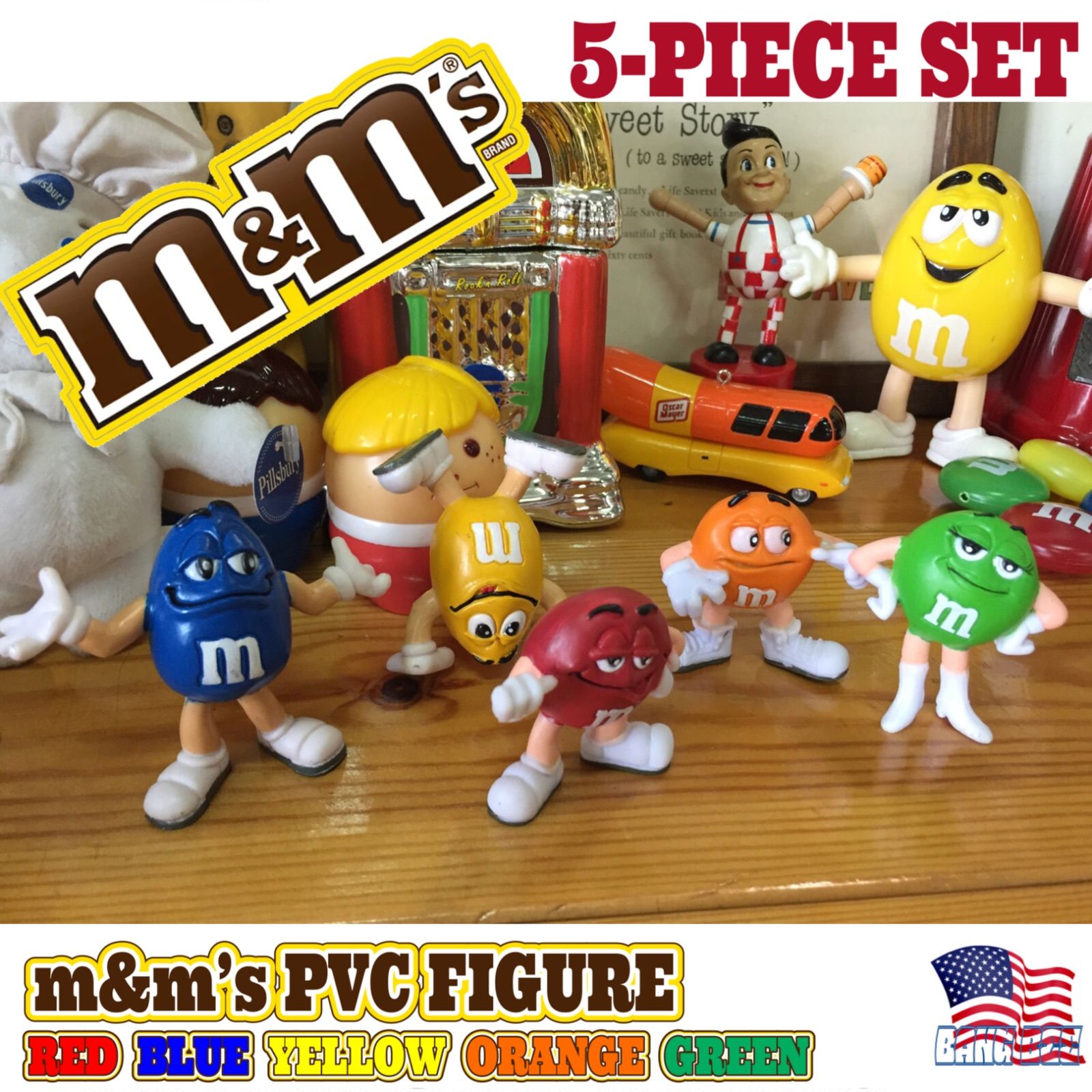 新品 🇺🇸 m&m's PVC FIGURE 5体セット エムアンドエムズ フィギュア アメリカン雑貨 アメトイ コレクション ミニチュア  チョコレート スポークスキャンディ キャラクター - メルカリ