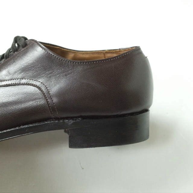 ALDEN オールデン 1980's～ DEADSTOCK Kidskin Punched Cap Toe Blucher キッドスキン パンチドキャップトゥシューズ 564 US9D(27cm) DARK BROWN 革靴 ストレートチップ モディファイドラスト ヴィンテージ 旧ロゴ シューズ【新古品】【ALDEN】