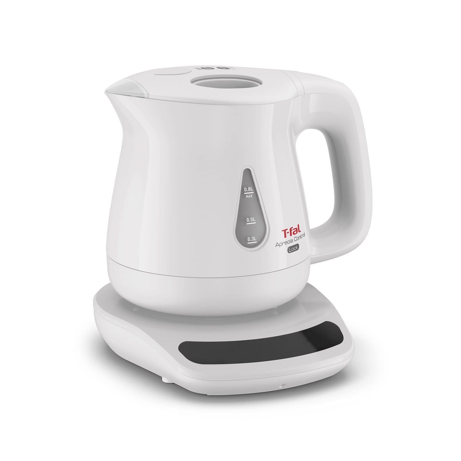 【在庫処分】電気ケトル 0.8L 温度調節 8段階 転倒お湯もれロック 「アプレシア ティファール ロック コントロール ホワイト」 省スチーム設計 保温 KO8401JP