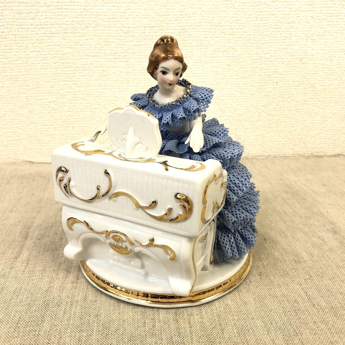 TK 名古屋人形製陶 ⭐️置物 陶器 人形 レースドール