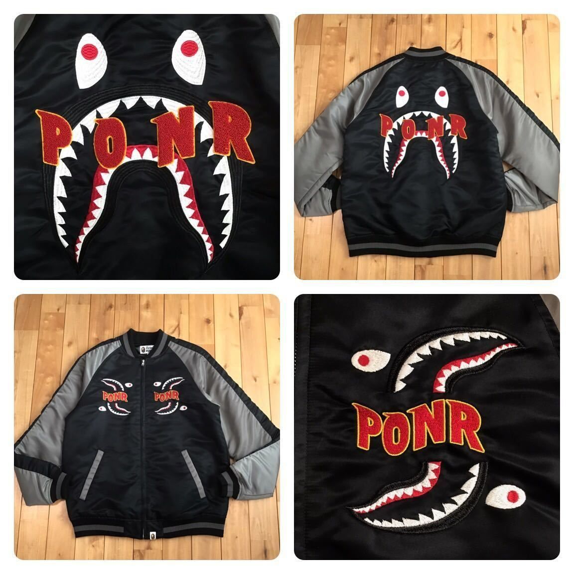 SHARK SOUVENIR JACKET Mサイズ black a bathing ape BAPE シャーク