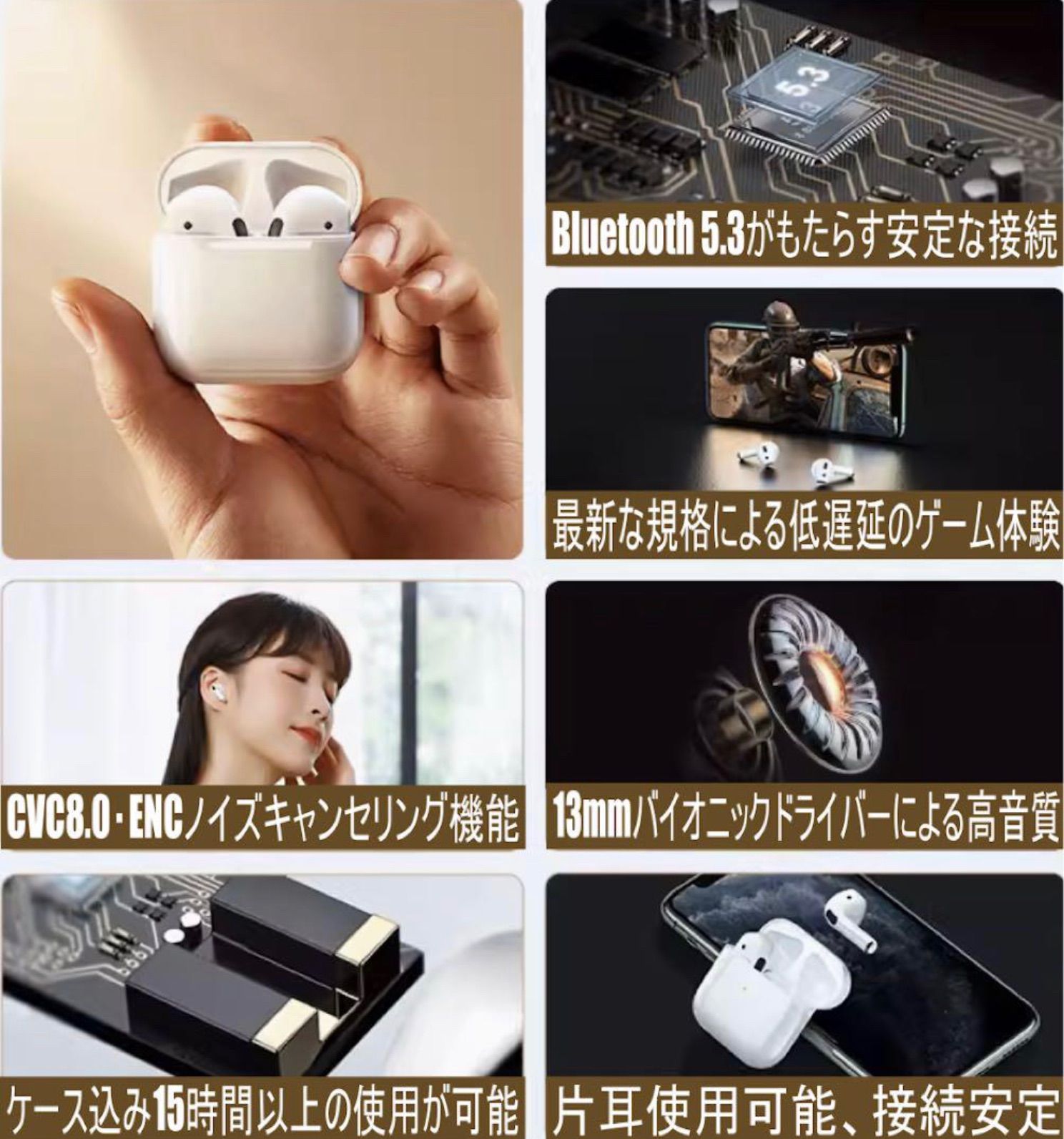 2025イヤホン proシリーズ　z1 ワイヤレスイヤホン ENCノイズキャンセリング