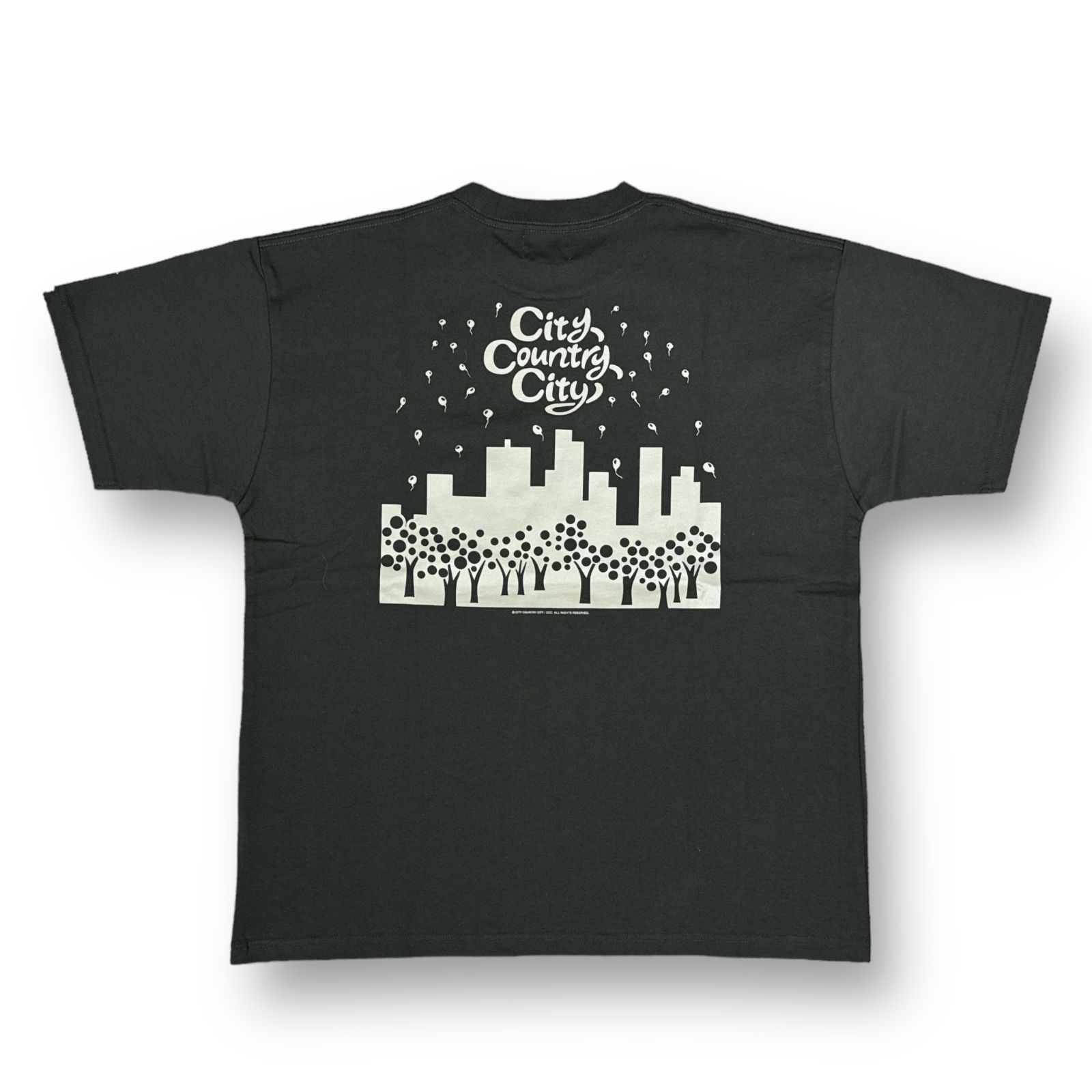 定価8250円 新品 CITY COUNTRY CITY Embroidered Logo Cotton T-shirt Park エンブロイダッドロゴTシャツ カットソー シティカントリーシティ CCC-241T010 ブラック S 74850A6