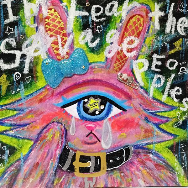 【S2号】I&#39;m Fear the savage peoples【現代アート】 S2号】I'm Fear the savage peoples【現代アート】 - メルカリ