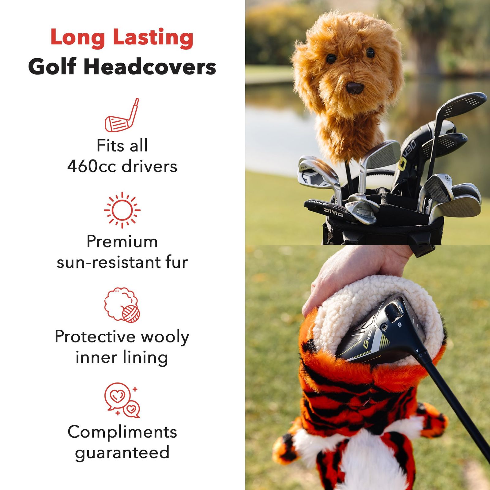 Headcovers ピンクドラゴンのドライバーヘッドカバー