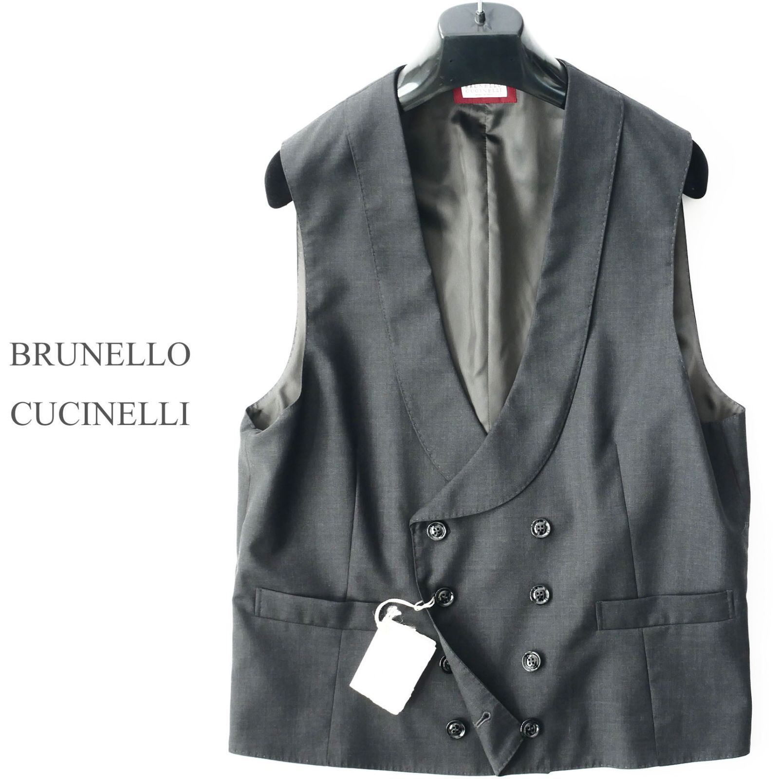 dr501○BRUNELLO CUCINELLI○ブルネロクチネリ○シルク入り○ジレ 