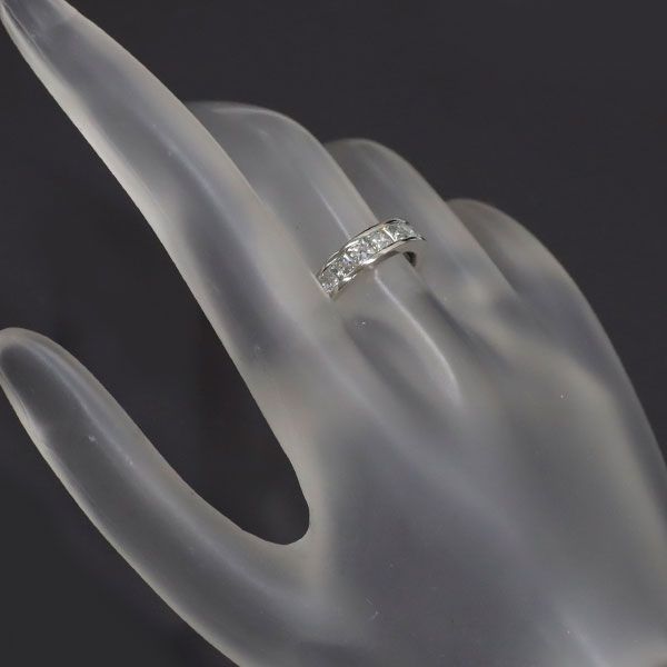 値下げしました❗️PT900プリンセスカット1ct１文字ダイヤモンドリング Pt900 プリンセスカット ダイヤモンド リング 1.08ct 一文字