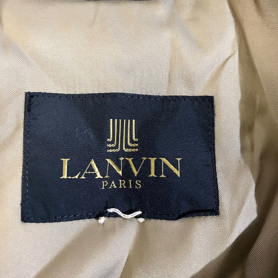 LANVIN ランバン ステンカラーコート ライナー付き 光沢生地