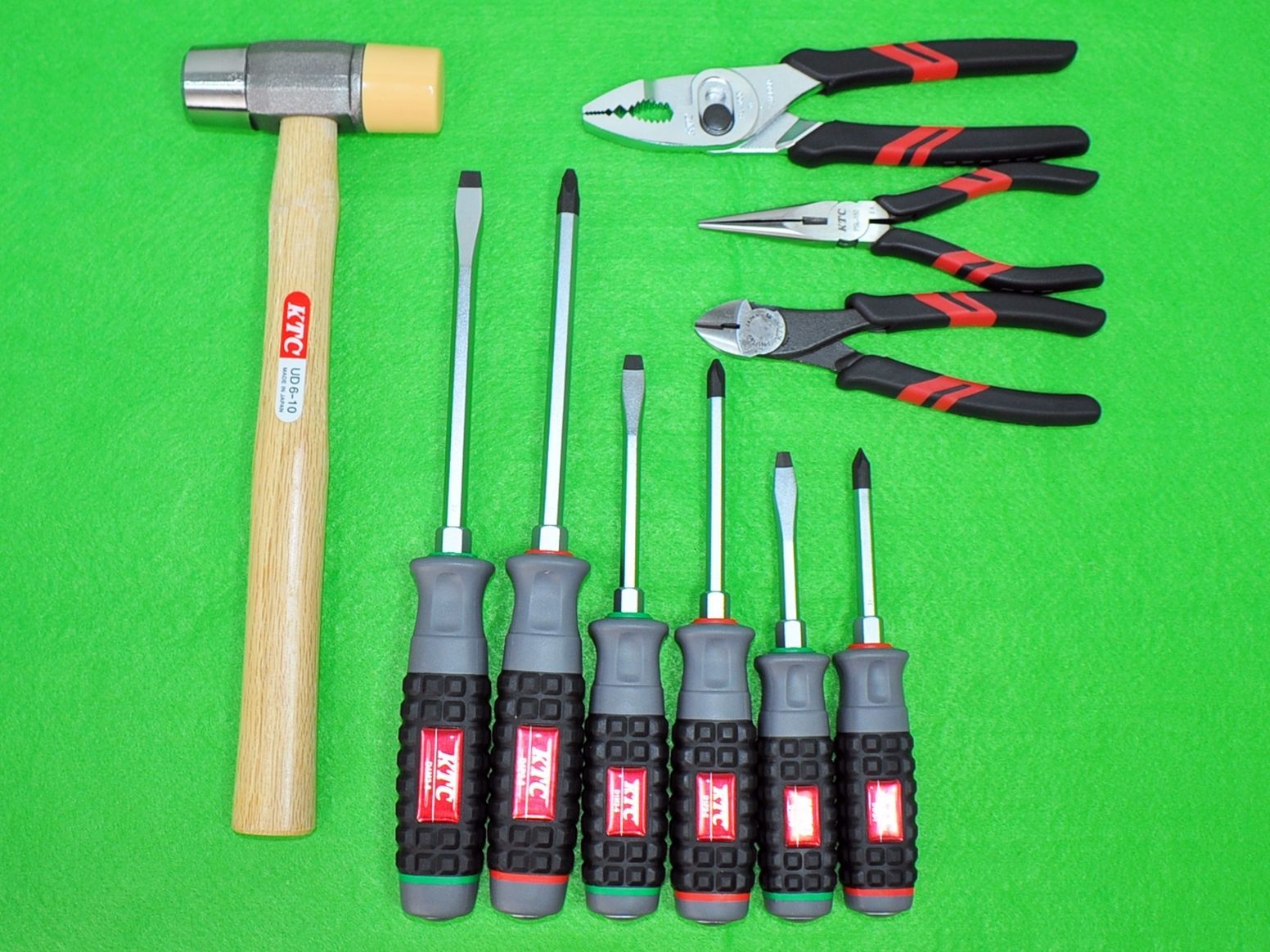 ○KTC 工具セット 4種類 メガネ・ドライバー・握り物・六角○ ○KTC