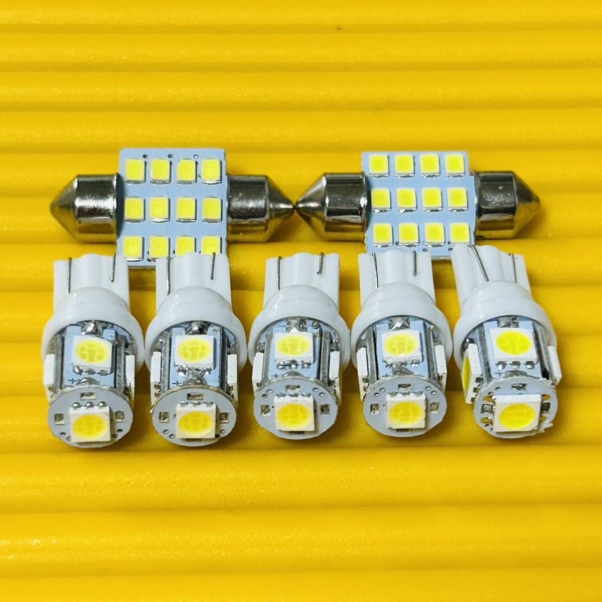 車検対応◇L575s ムーヴコンテ T10 LED ルームランプ ポジション ナンバー灯 7個セット ホワイト ダイハツ カー用品 アクセサリー