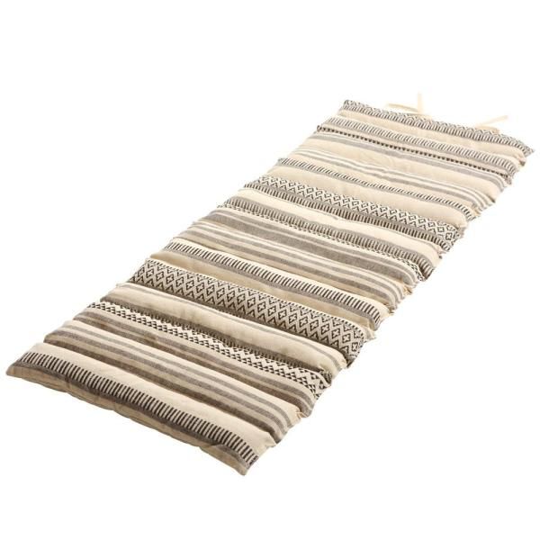 【新品・5営業日で発送】HAGIHARA 萩原 インド綿ロングクッション テラ 約43×120cm ブラック 270051939 (1354000)
