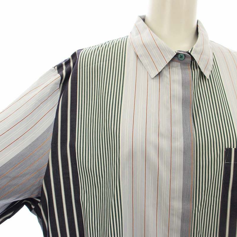 ⭐︎美品⭐︎【Paul Smith】ストライプ切り替えシャツワンピース 美品】ポールスミス ロングシャツワンピース ストライプ 38 近年