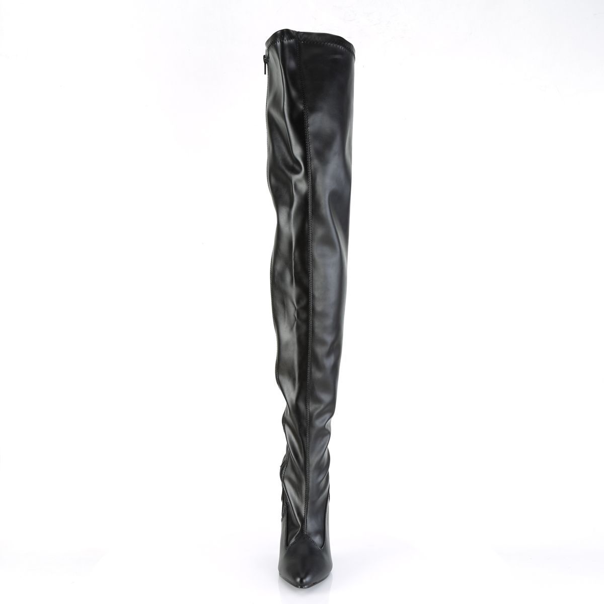 【美品】Pleaser サイハイブーツ つや消し黒 約12.7cmヒール ブーツ,サイハイブーツ,5インチ(約12.7cm)台 | PLEASER専門店
