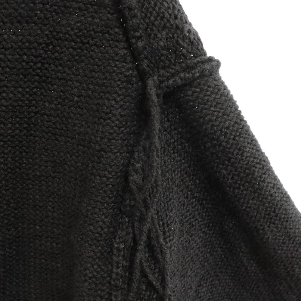 Yohji Yamamoto - Yohji Yamamoto POUR HOMME ヨウジヤマモト プールオム 21AW チャンキーニットロングカーディガン ブラック HX-K76-184 Yohji Yamamoto POUR HOMME (ヨウジヤマモト プールオム) 21AW