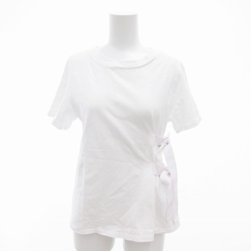 rekisamiリボンカットソー⭐️新品未使用品 レキサミ REKISAMI 美品 Tシャツ 半袖 リボン 1 白 ホワイト /KR