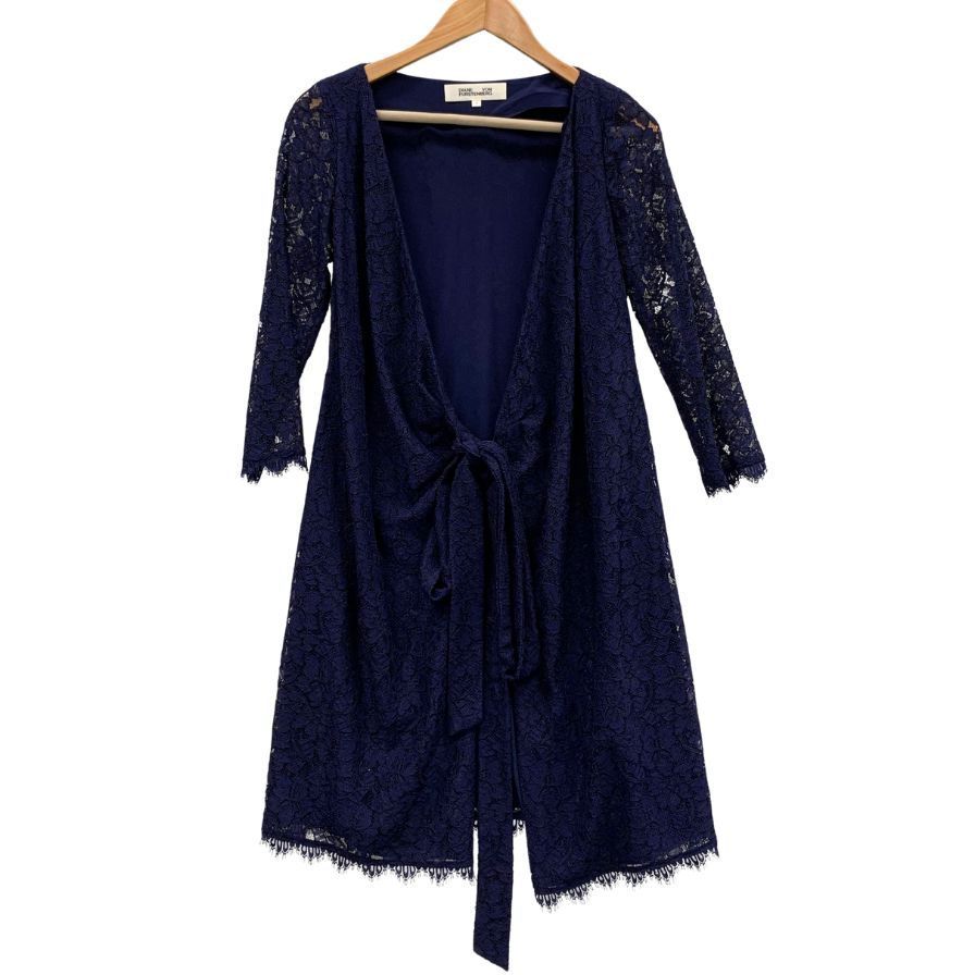 ダイアンフォンファステンバーグ ブルーレースワンピース ダイアン