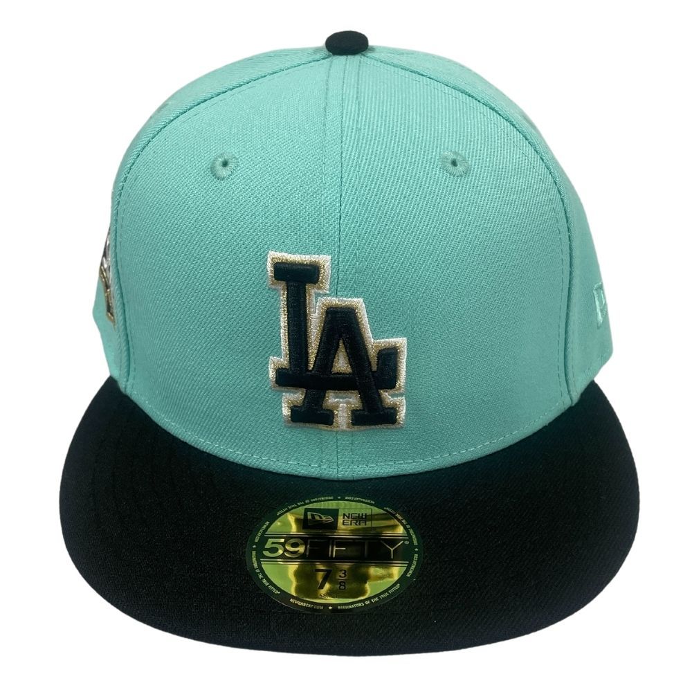 NEW ERA ニューエラ LA ドジャース キャップ ライトブルー×ブラック サイズ 7 3/8 正規品 / B6414