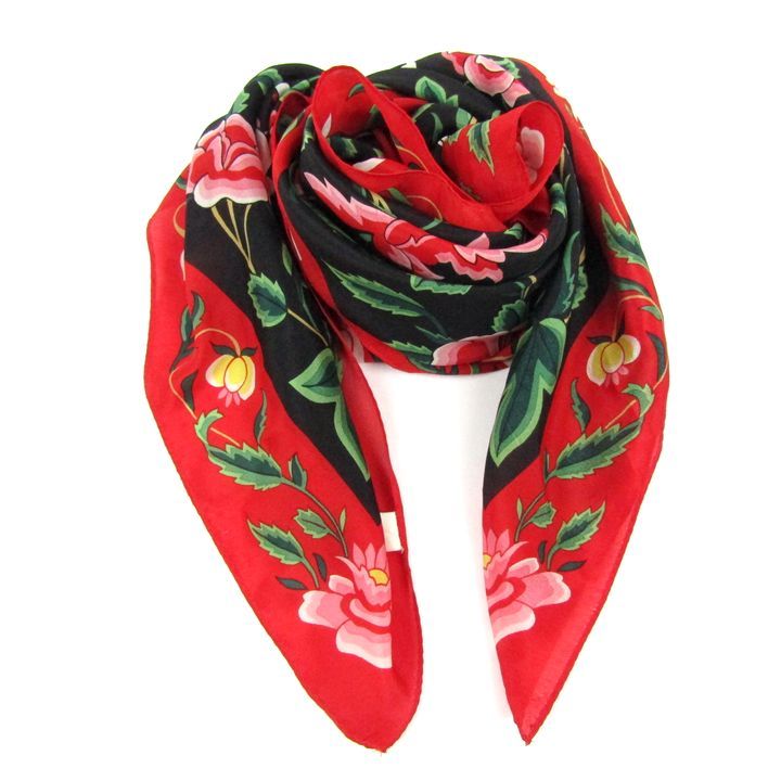 ケンゾー ストール(ショール) - 花柄 希少KENZO ケンゾー 花柄 ウール