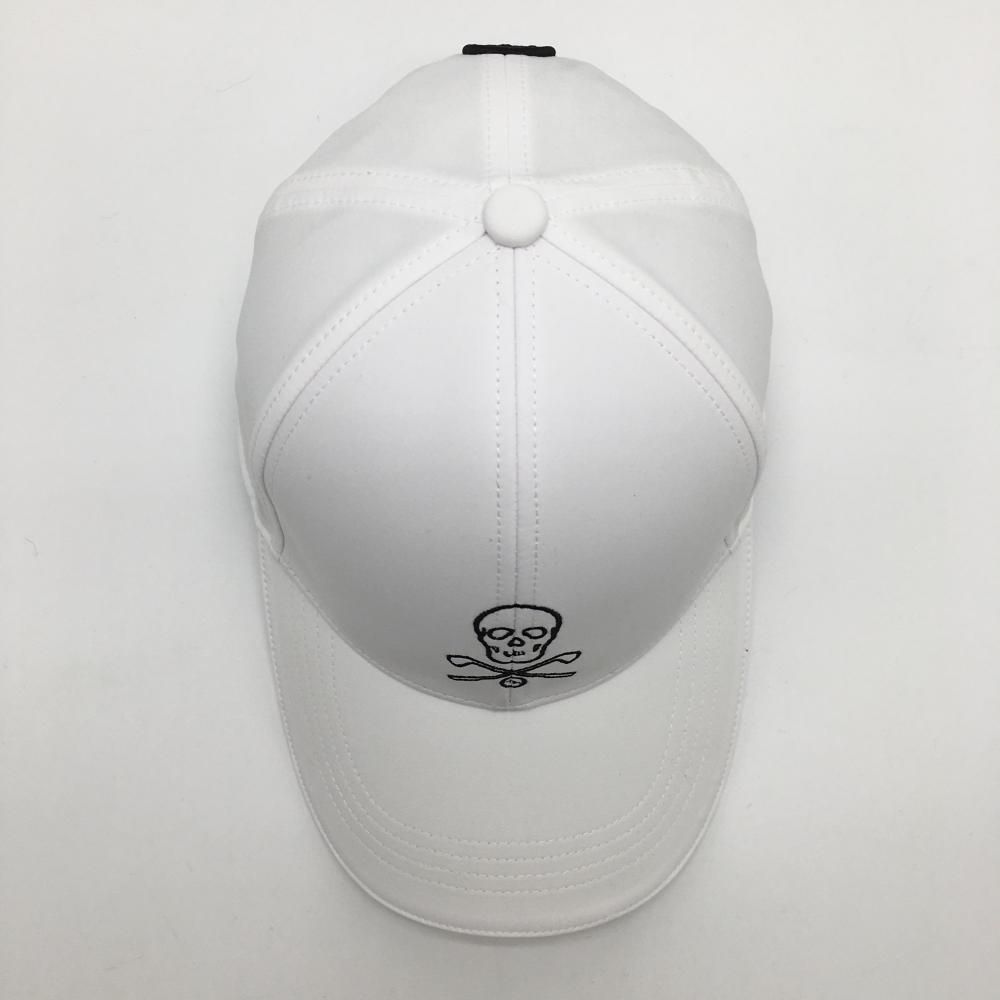 MARK&LONA ホワイトキャップ　美品 超美品】マークアンドロナ キャップ 白 スカル刺しゅう T-LINE