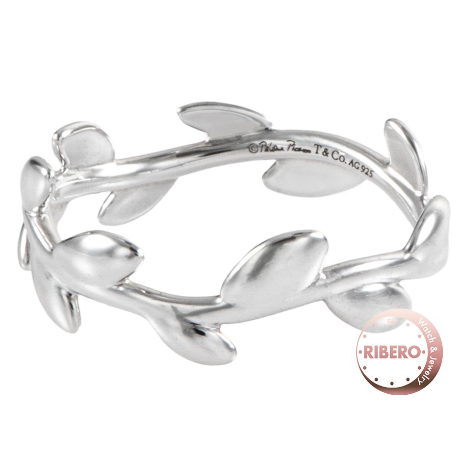 TIFFANY-Co. ティファニー パロマ ピカソ オリーブ リーフ バンド リング 指輪 12号 シルバー