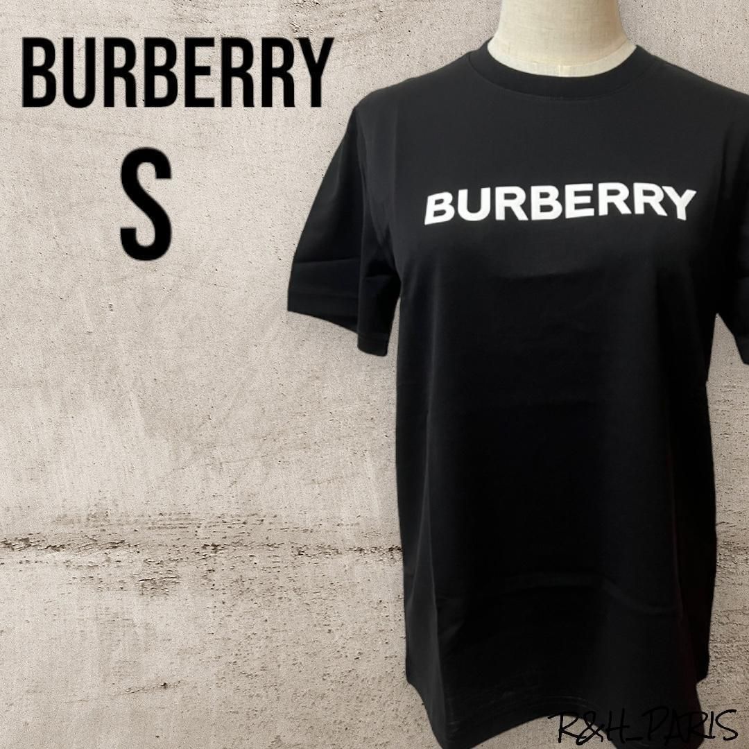 新品 未使用BURBERRY ブラック Tシャツ S バーバリー 新品未使用品BURBERRY ブラック Tシャツ(S)