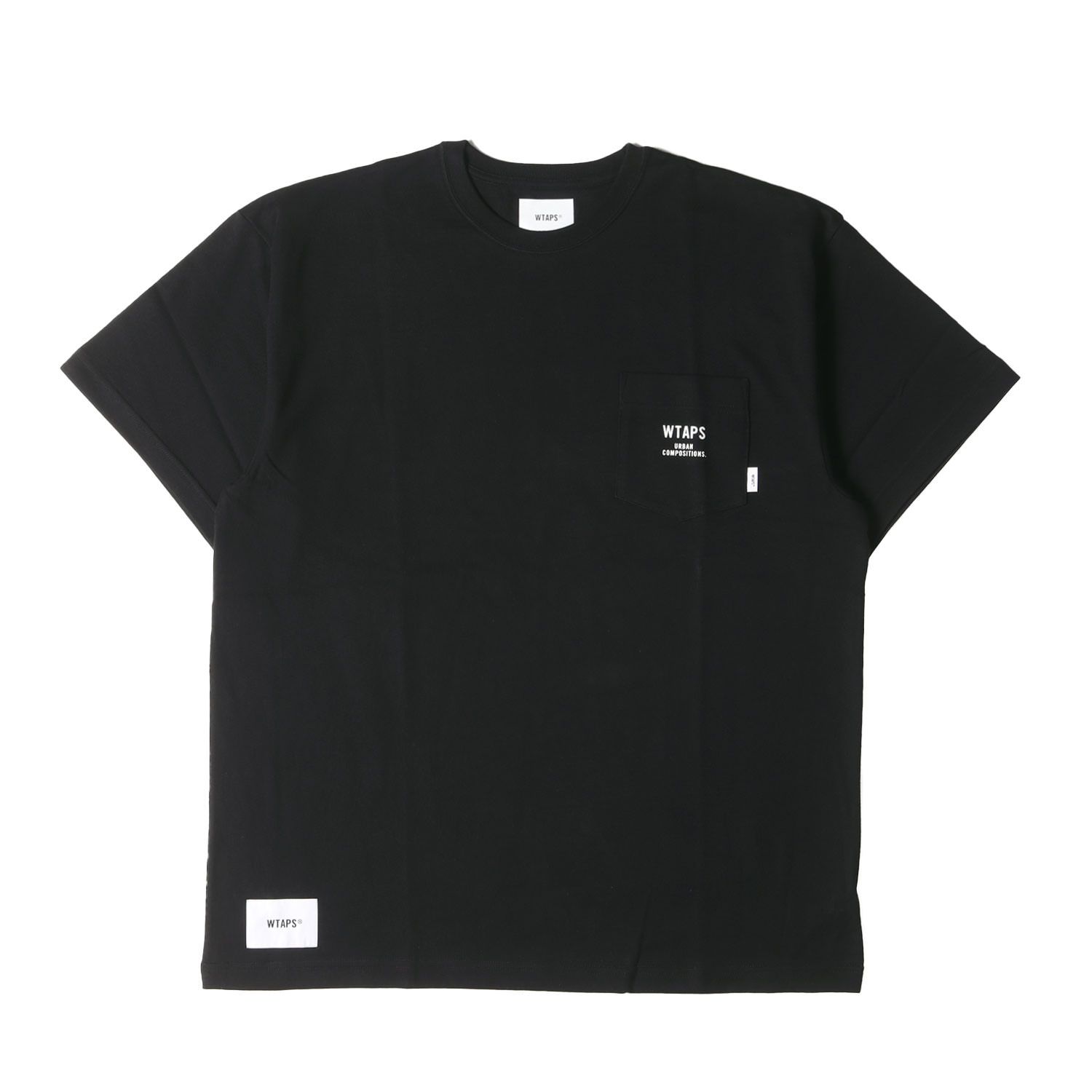 WTAPS 黒の半袖トップス ブランドロゴ ファッション WTAPS 黒の半袖トップス