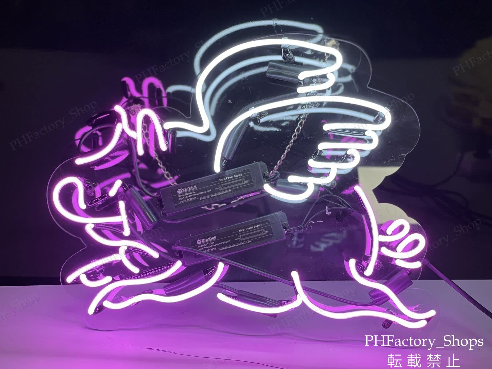 ネオンサイン フライングピッグ 豚 デコレーション ネオンライト レストラン バー カフェ クラブ 壁掛け インテリア 店舗装飾 室内装飾 35x15cm A279