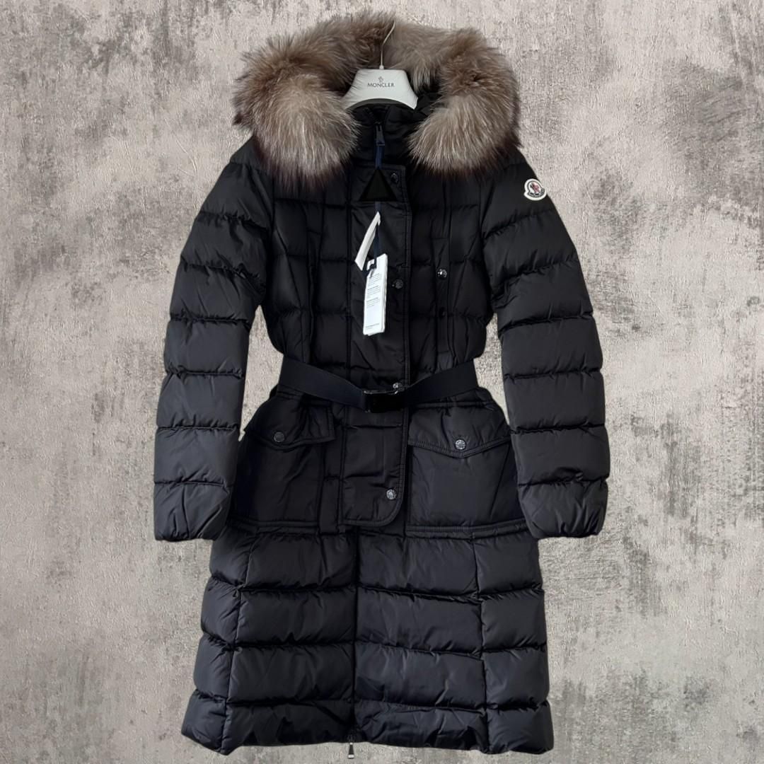【新品未使用】MONCLER クロエ ダウンジャケット foxfur TG5　黒 定価40万円！！☆新品未使用タグ付き☆ MONCLER KHLOE ダウン