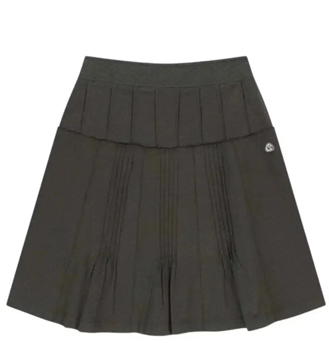 1 こいせいお 小麦粉 ピンタック スカート ミディ丈 チャコール