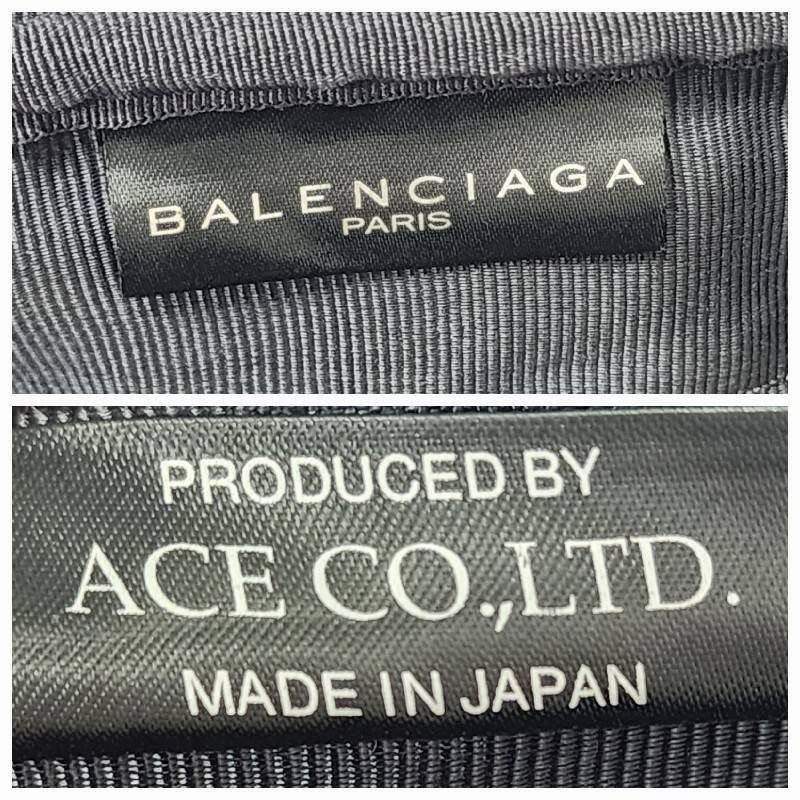 BALENCIAGA バレンシアガ ショルダーバッグ 中古 ACE製 ブラック ナイロン 斜め掛け 32406K195