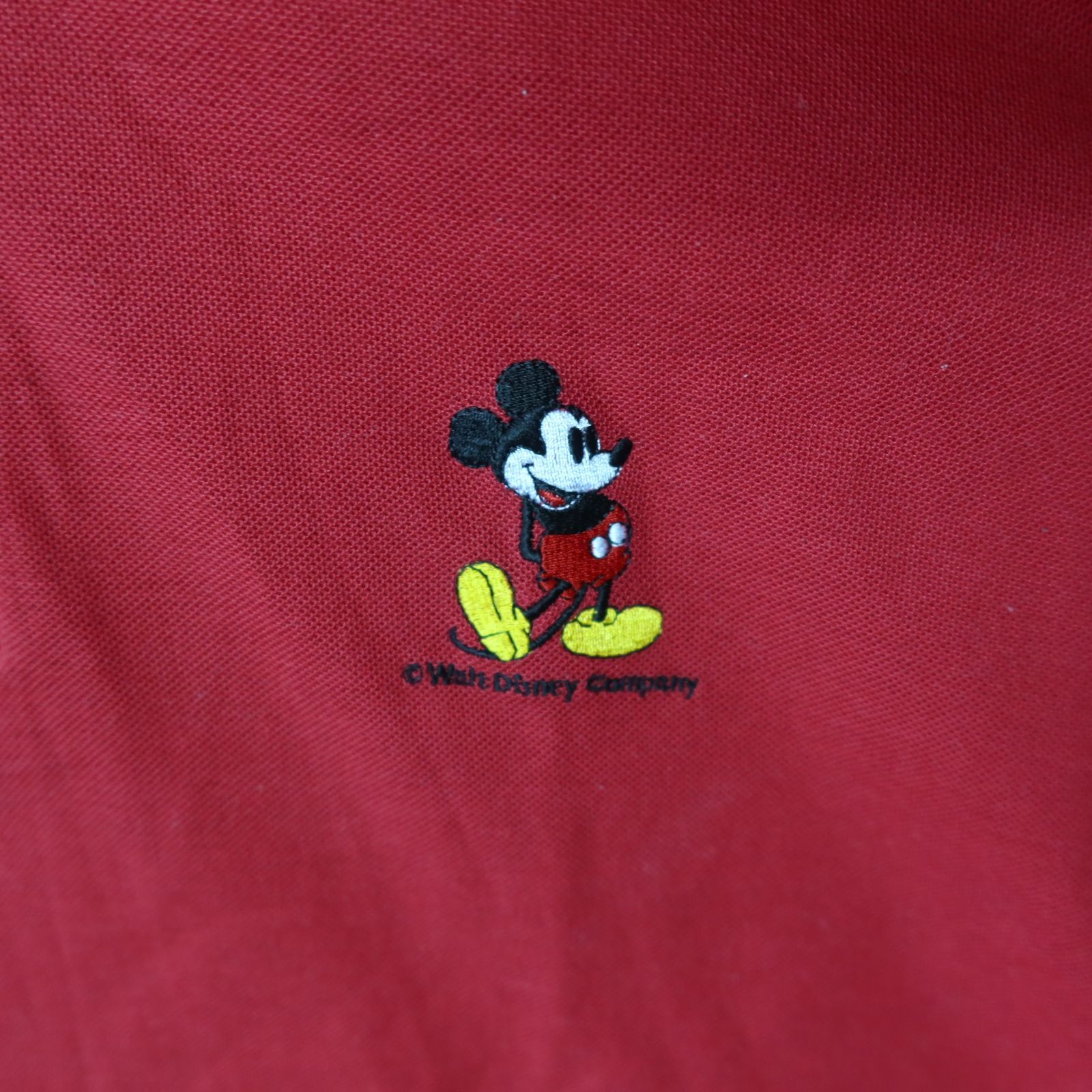 90s Vintage US古着☆Mickey Family ミッキーファミリー 長袖 ポロシャツ 刺繍 レット 90's 90年代