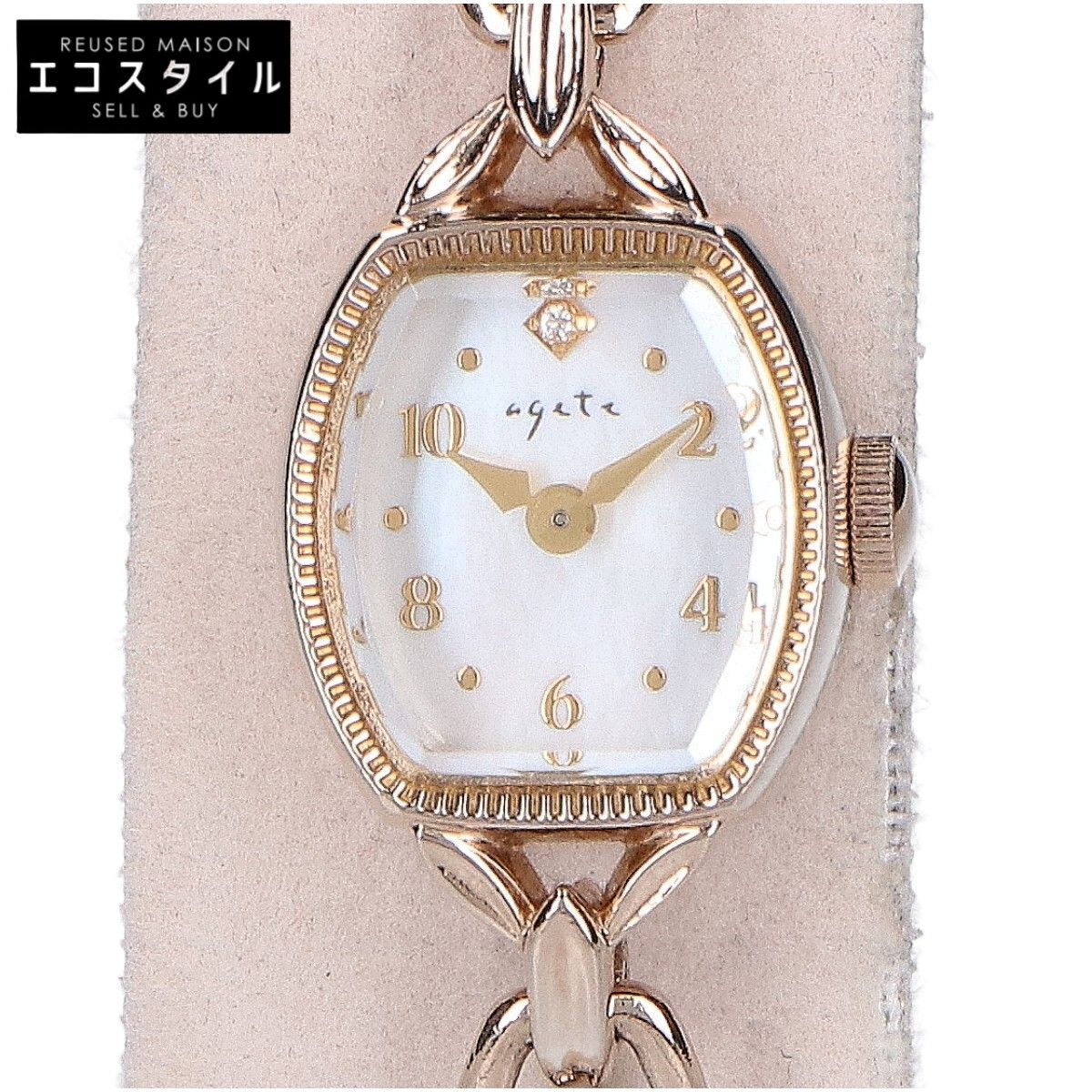 定価15万円・箱/保証書付き】 agete ジュエリーウォッチ