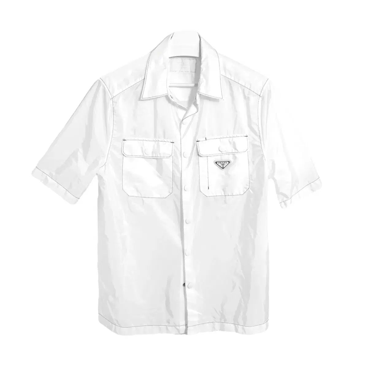 【PRADA】リナイロン トライアングルロゴ 半袖シャツ PRADA】リナイロン トライアングルロゴ 半袖シャツ (PRADA