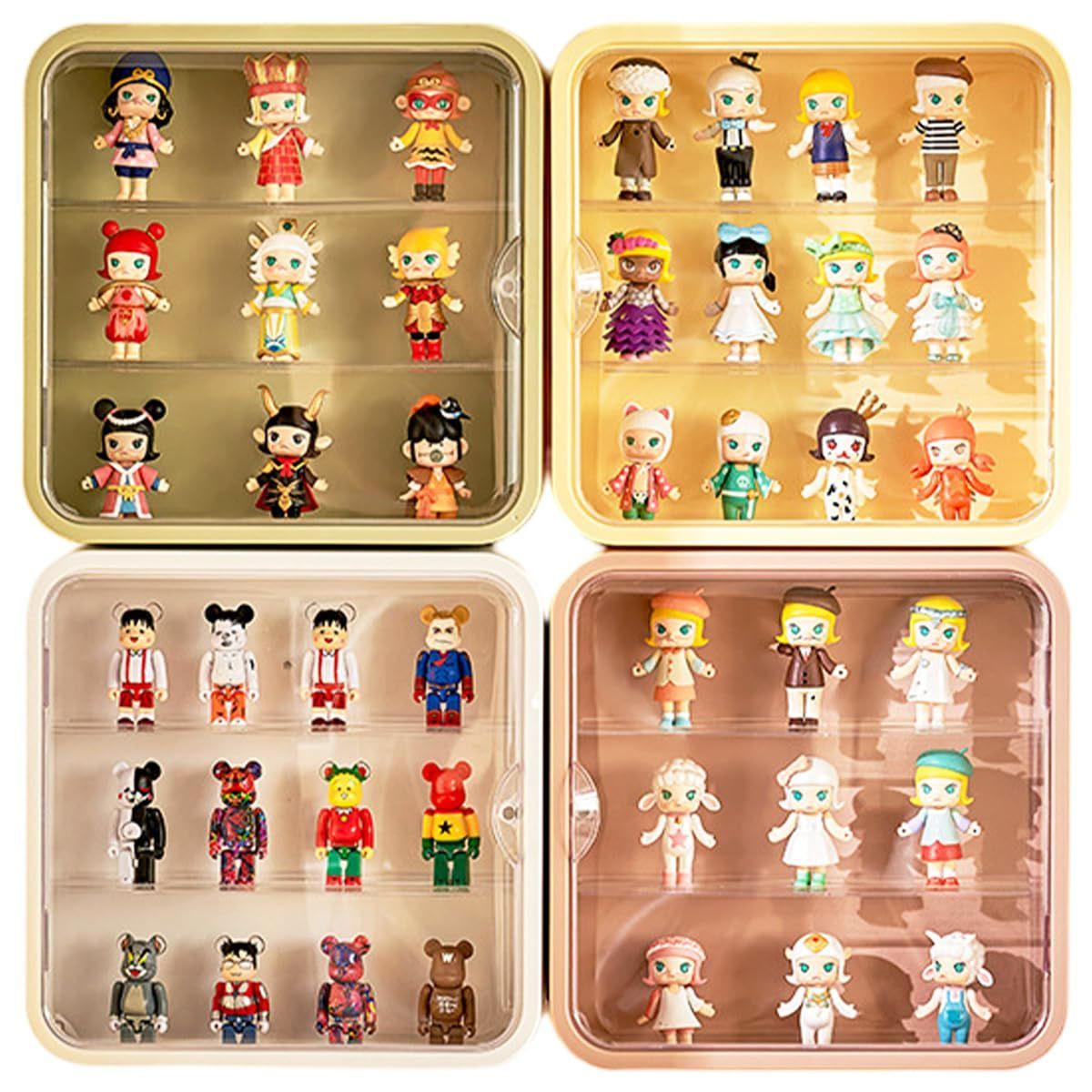 卓上 フィギュアケース 壁がけ アクリルケース 大型 (ホワイト) コレクションケース 2way ATURIKA