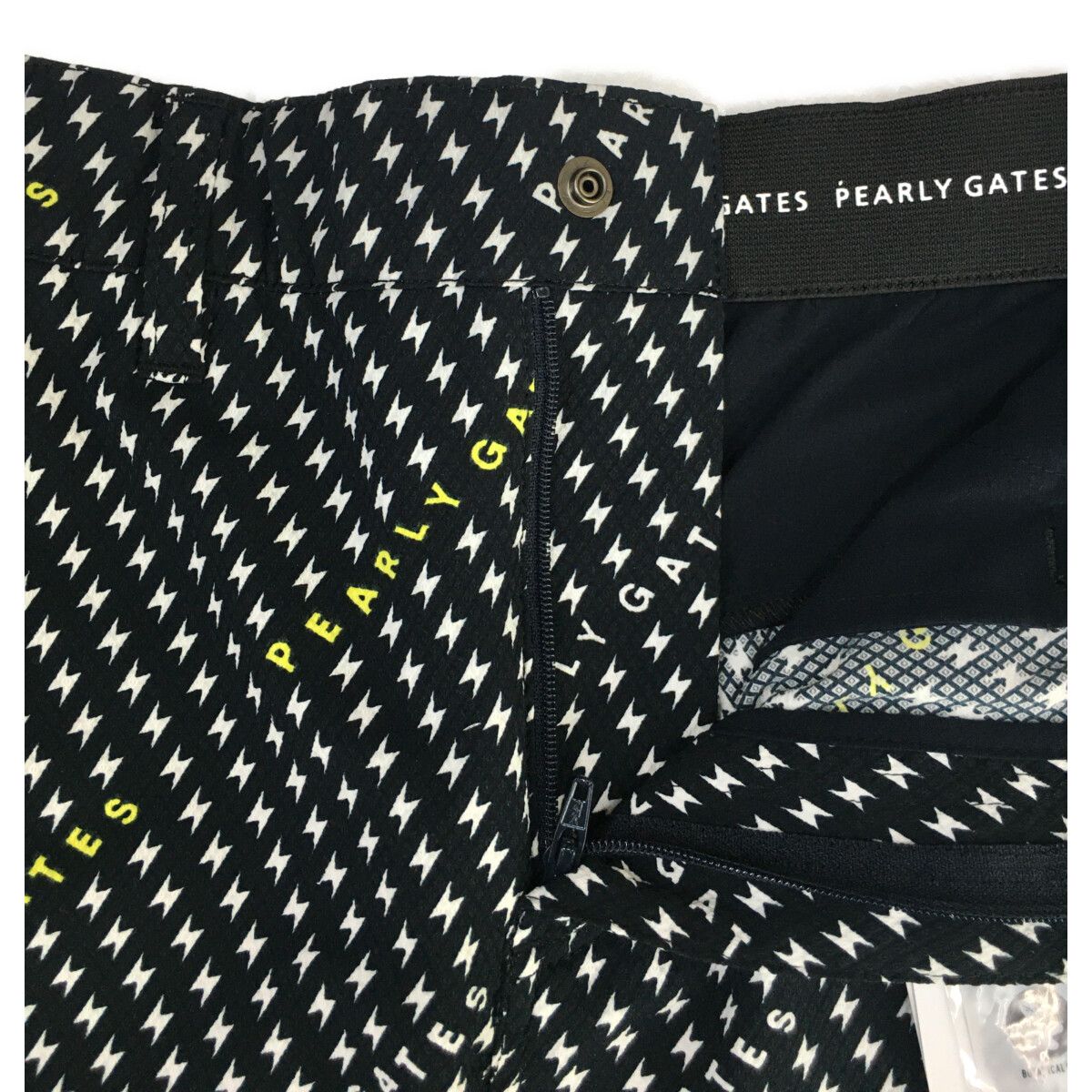 PEARLY GATES パーリーゲイツ　スカート　カミナリ柄　濃紺　サイズ1 未使用品 レディース パーリーゲイツ PEARLY GATES スカート 1(M