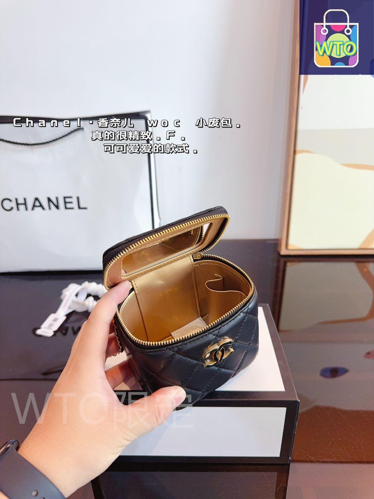 超お買い得❣️本物保証【シャネル】ブラックエナメルレザーバニティーBAG 30㎝◇ 楽天市場】シャネル バニティバッグ（素材（生地・毛糸