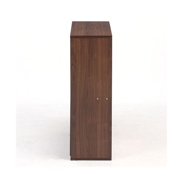 収納棚 本棚 幅89cm ミディアムブラウン 可動棚付き ダブル