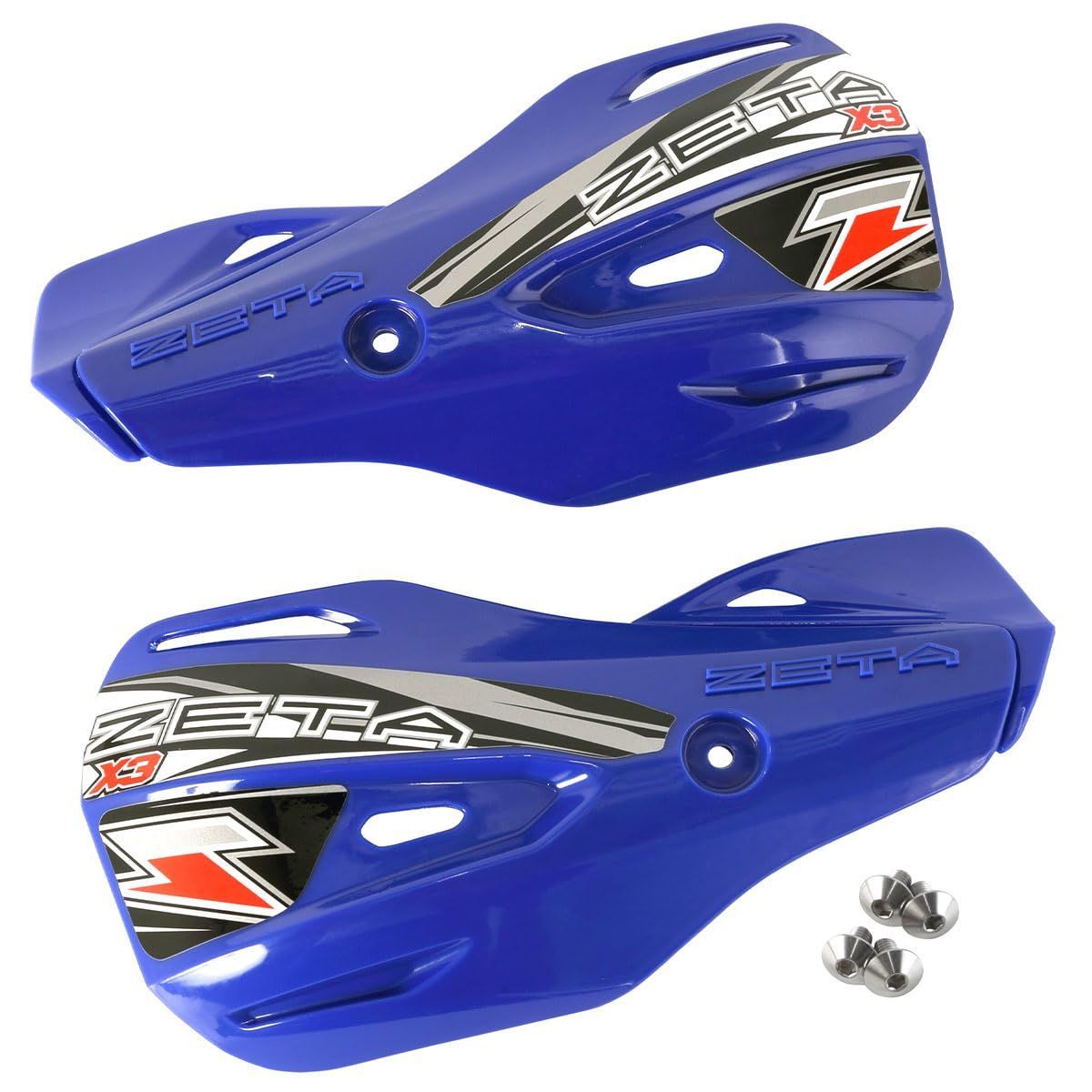 ブルー ジータレーシング(ZETA RACING) X3プロテクター ブルー アーマーハンドガードシリーズに装着 マスターシリンダーガード付き 泥 飛び石 枝 プロテクション 保護 モトクロス MX エンデュー
