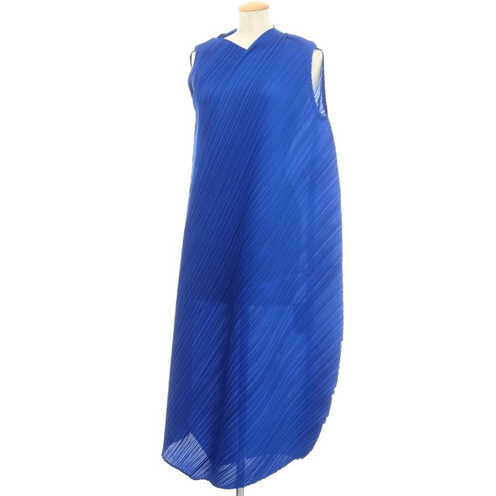 プリーツプリーズ ブルーロングワンピース 超希少 プリーツプリーズ